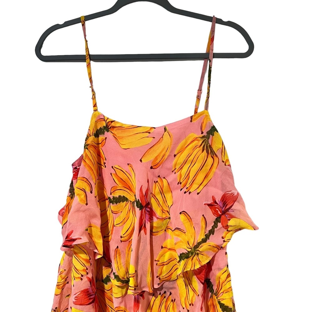Farm Rio Banana‎ Taste Sleeveless Chiffon Dress Size M - Picture 10 of 12